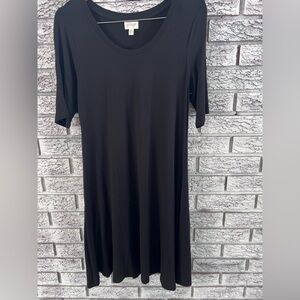Greige Black Midi Dress
